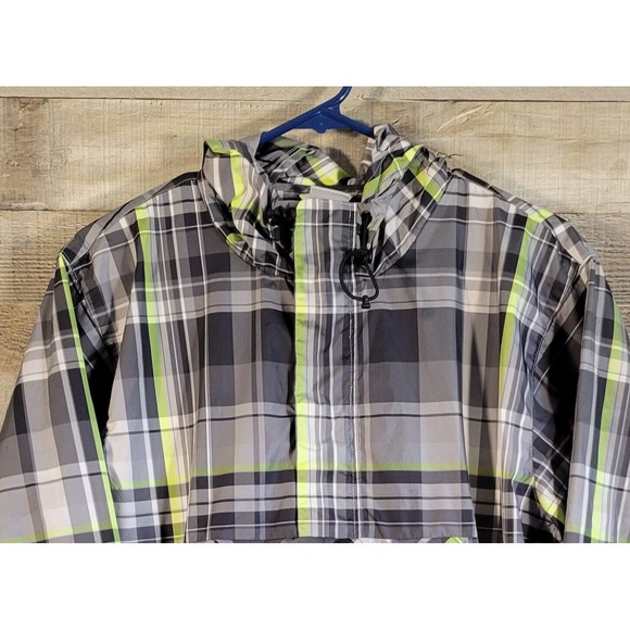 Vintage Nike Sportswear Hooded Windbreaker Pullover Plaid Size M - Picture 2 of 14